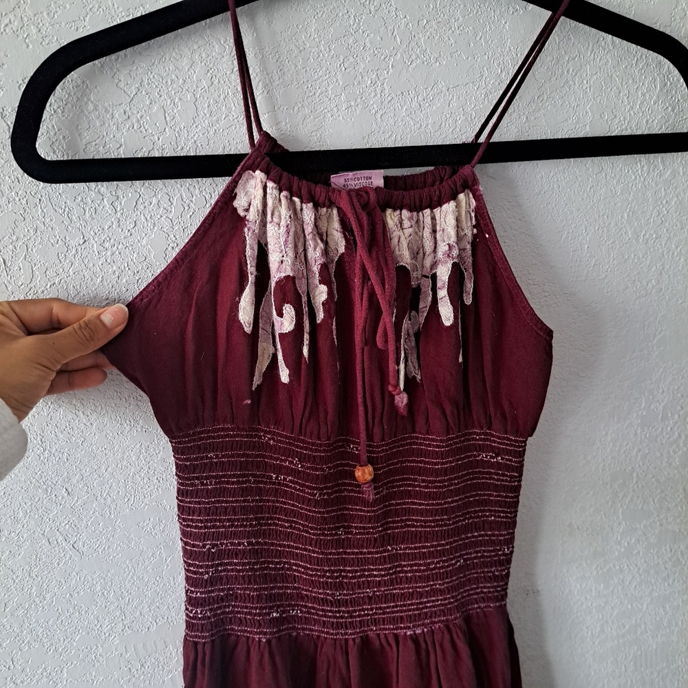 Advance Apparels Burgundy and White Dress - Picture 2 of 6